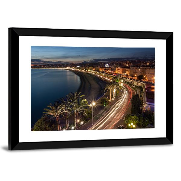 Cityscape Of Nice Canvas Wall Art-3 Horizontal-Gallery Wrap-25" x 16"-Tiaracle