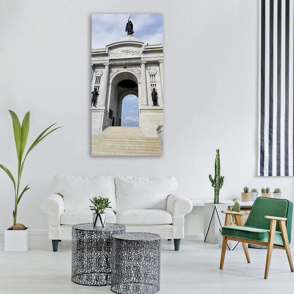 Civil War Monument Vertical Canvas Wall Art-1 Vertical-Gallery Wrap-12" x 24"-Tiaracle