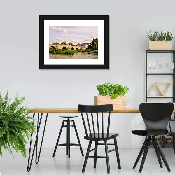 Classic Architecture European Building Village Canvas Wall Art-3 Horizontal-Gallery Wrap-25" x 16"-Tiaracle