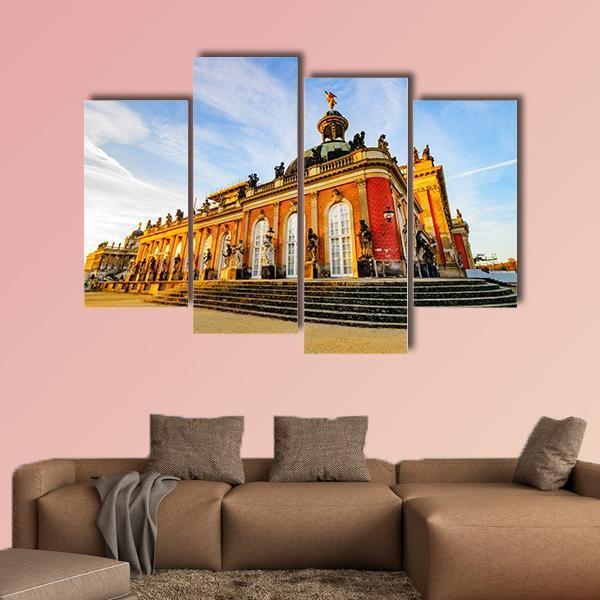 Sanssouci Palace In Potsdam Canvas Wall Art-4 Pop-Gallery Wrap-50" x 32"-Tiaracle