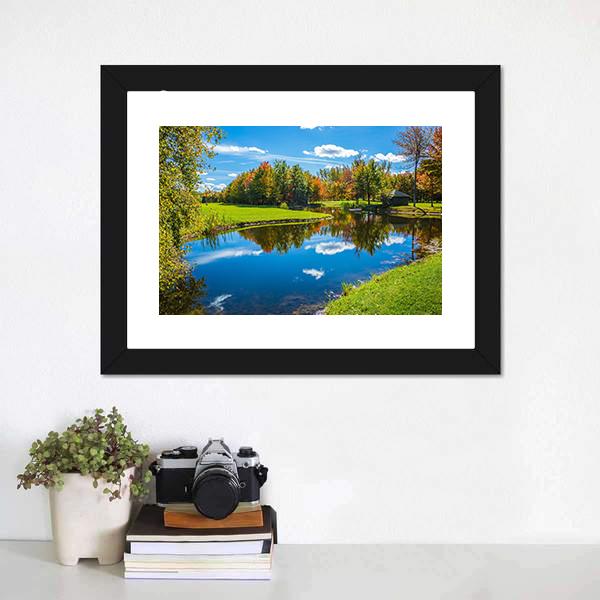 Clear Water Lake Canada Canvas Wall Art-1 Piece-Framed Print-20" x 16"-Tiaracle