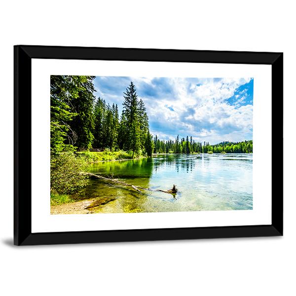 Clear Water Lake Canvas Wall Art-3 Horizontal-Gallery Wrap-25" x 16"-Tiaracle