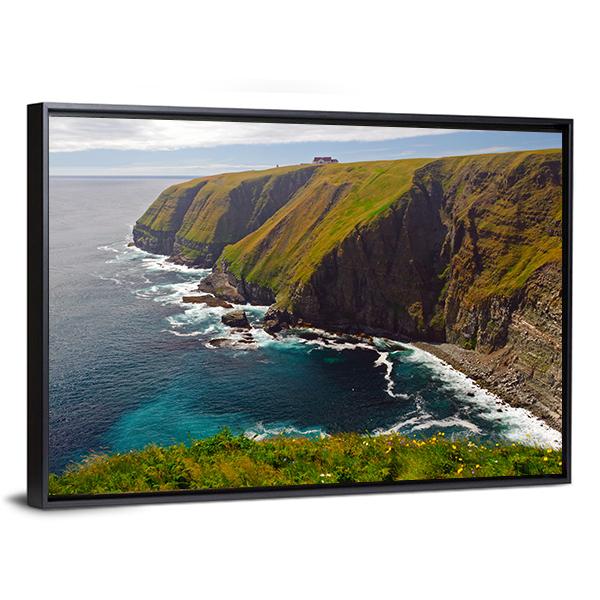 Cliff At Cape St Mary Canvas Wall Art-3 Horizontal-Gallery Wrap-25" x 16"-Tiaracle
