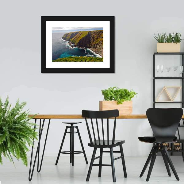 Cliff At Cape St Mary Canvas Wall Art-3 Horizontal-Gallery Wrap-25" x 16"-Tiaracle