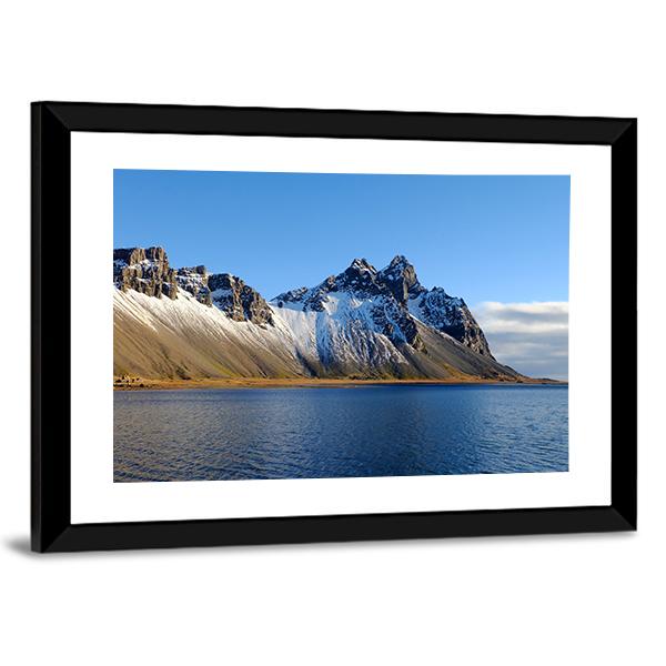 Cliff Beside Lake Canvas Wall Art-3 Horizontal-Gallery Wrap-25" x 16"-Tiaracle