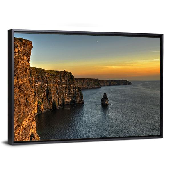 Cliff Of Moher Ireland Canvas Wall Art-3 Horizontal-Gallery Wrap-25" x 16"-Tiaracle
