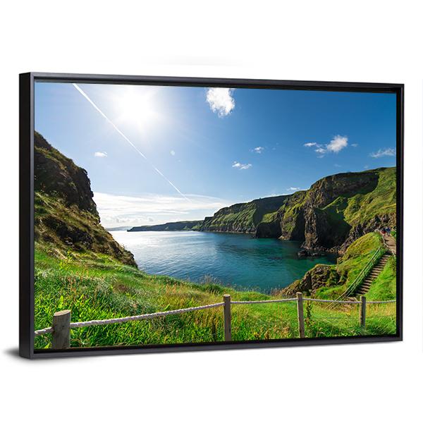 Cliffs In Ireland Canvas Wall Art-3 Horizontal-Gallery Wrap-25" x 16"-Tiaracle
