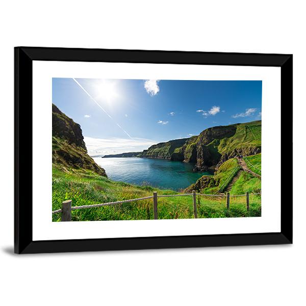 Cliffs In Ireland Canvas Wall Art-3 Horizontal-Gallery Wrap-25" x 16"-Tiaracle