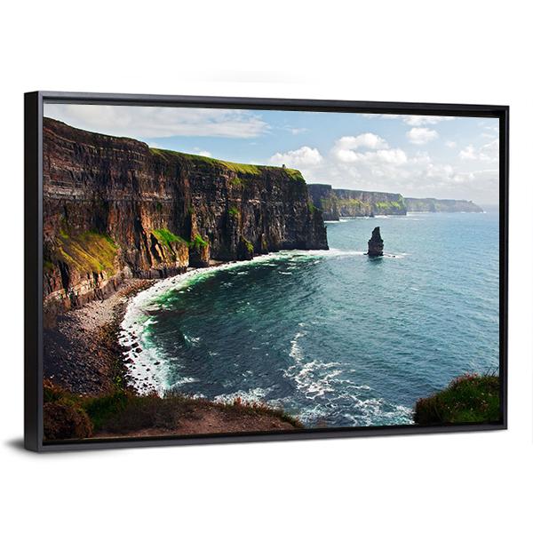 Cliffs Of Moher Canvas Wall Art-3 Horizontal-Gallery Wrap-25" x 16"-Tiaracle