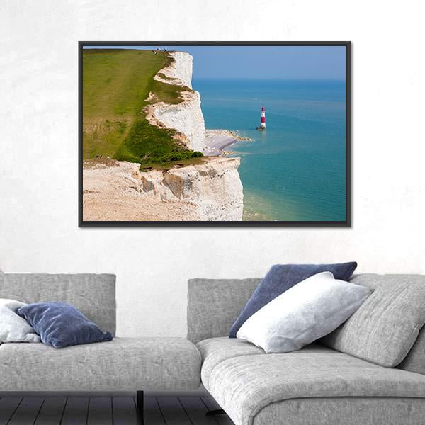 Clifftop In England Canvas Wall Art-5 Horizontal-Gallery Wrap-22" x 12"-Tiaracle