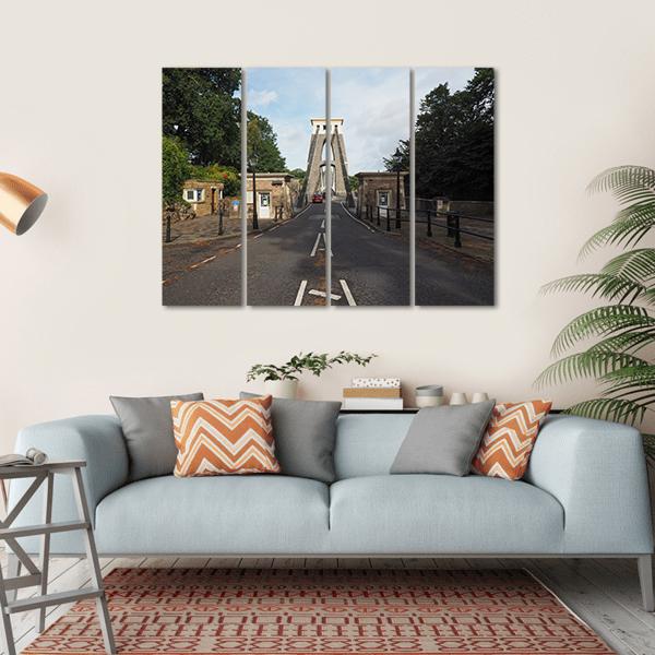 Clifton Suspension Bridge Canvas Wall Art-4 Horizontal-Gallery Wrap-34" x 24"-Tiaracle