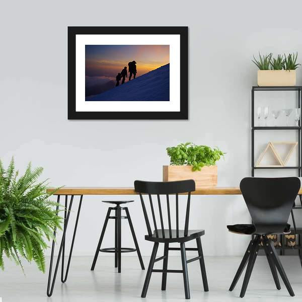 Climbers On The Everest Canvas Wall Art-5 Horizontal-Gallery Wrap-22" x 12"-Tiaracle