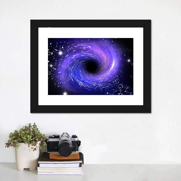 Close Up Of Black Hole Canvas Wall Art-5 Horizontal-Gallery Wrap-22" x 12"-Tiaracle