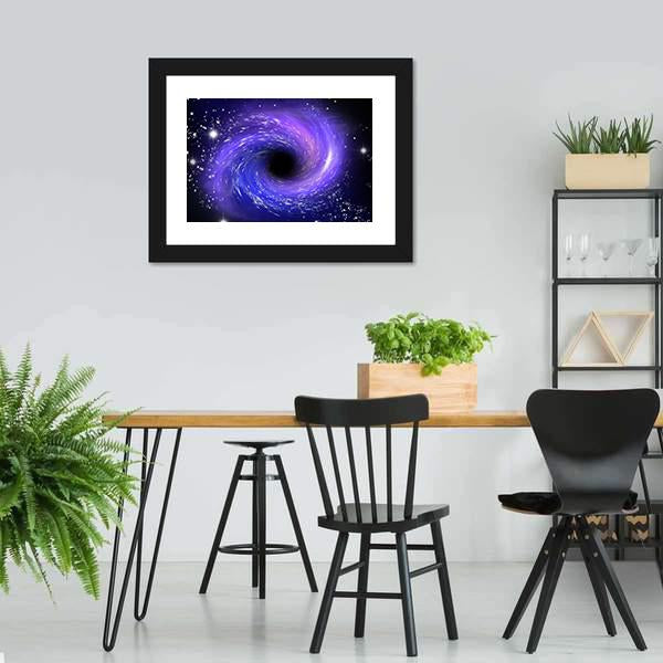 Close Up Of Black Hole Canvas Wall Art-5 Horizontal-Gallery Wrap-22" x 12"-Tiaracle