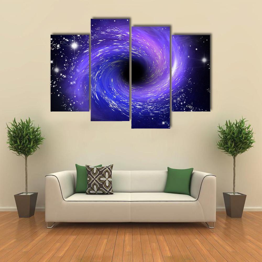 Close Up Of Black Hole Canvas Wall Art-4 Pop-Gallery Wrap-50" x 32"-Tiaracle
