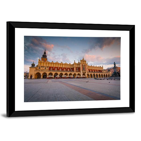 Cloth Hall In Krakow Canvas Wall Art-3 Horizontal-Gallery Wrap-25" x 16"-Tiaracle