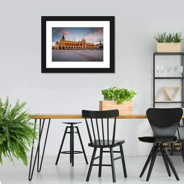 Cloth Hall In Krakow Panoramic Canvas Wall Art-1 Piece-36" x 12"-Tiaracle
