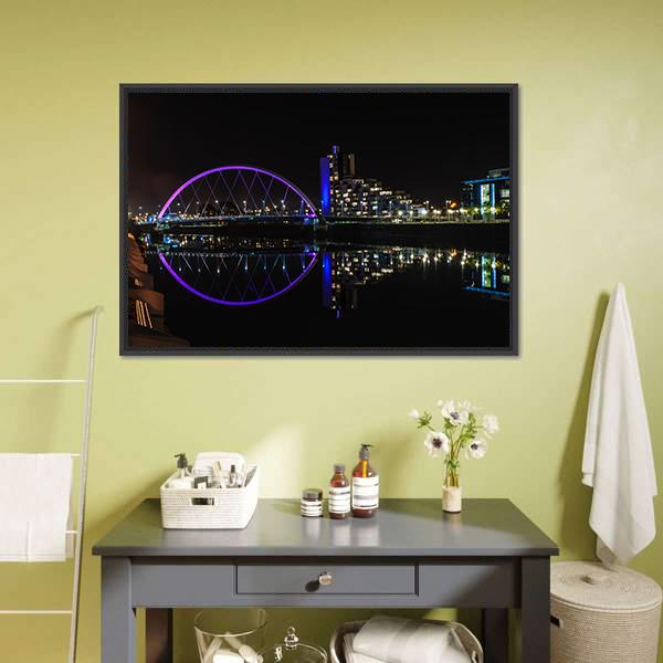 Clyde Arc Bridge Canvas Wall Art-5 Horizontal-Gallery Wrap-22" x 12"-Tiaracle