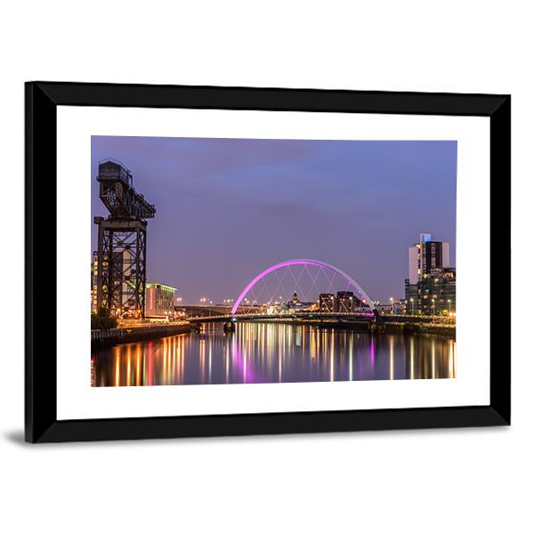 Clyde Arc Bridge Glasgow Canvas Wall Art-5 Horizontal-Gallery Wrap-22" x 12"-Tiaracle