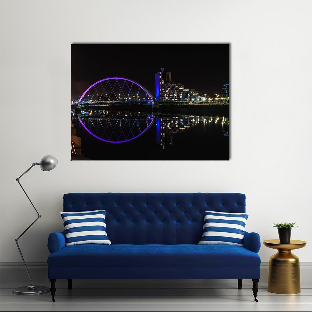 Clyde Arc Bridge Canvas Wall Art-1 Piece-Gallery Wrap-48" x 32"-Tiaracle