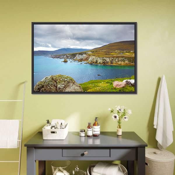 Coast At Achill Island Panoramic Canvas Wall Art-1 Piece-36" x 12"-Tiaracle