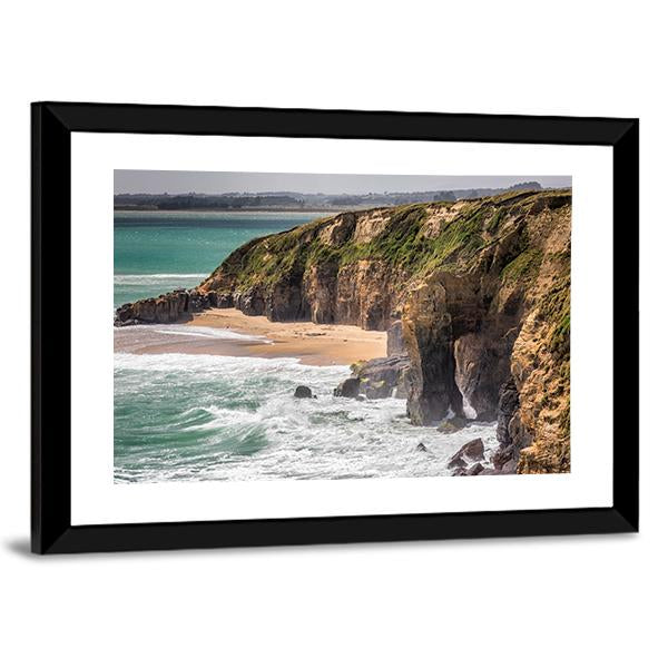 Coast In New Zealand Canvas Wall Art-3 Horizontal-Gallery Wrap-25" x 16"-Tiaracle