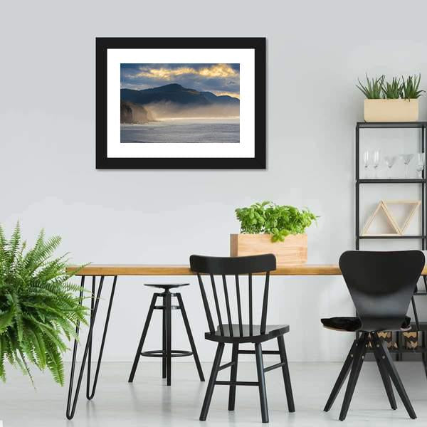 Coast Of Coal Cliff Panoramic Canvas Wall Art-1 Piece-36" x 12"-Tiaracle
