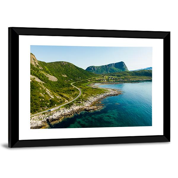 Coast Of Vestvagoy Island Canvas Wall Art-3 Horizontal-Gallery Wrap-25" x 16"-Tiaracle