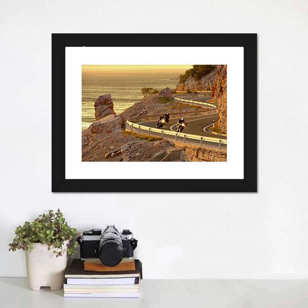 Coast Road Croatia Canvas Wall Art-1 Piece-Framed Print-30" x 20"-Tiaracle