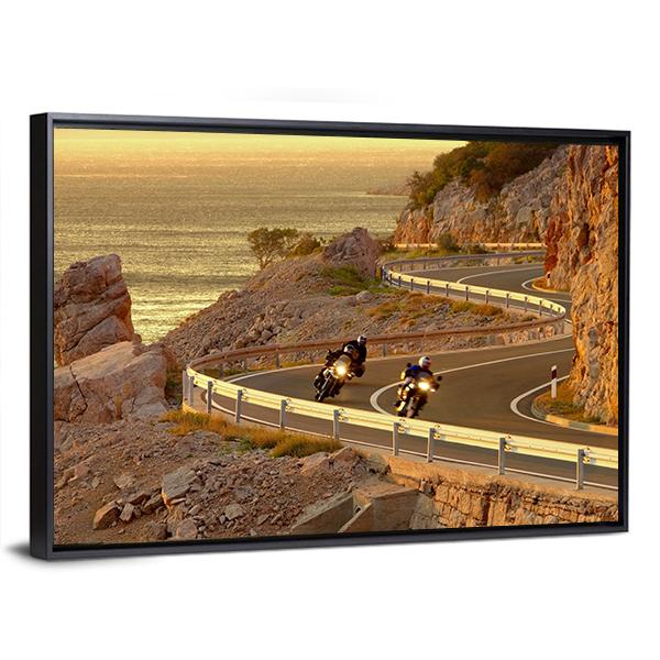 Coast Road Croatia Canvas Wall Art-3 Horizontal-Gallery Wrap-25" x 16"-Tiaracle
