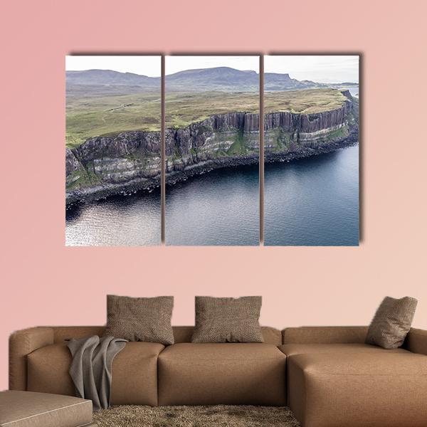 Kilt Rock Cliff Canvas Wall Art-3 Horizontal-Gallery Wrap-25" x 16"-Tiaracle