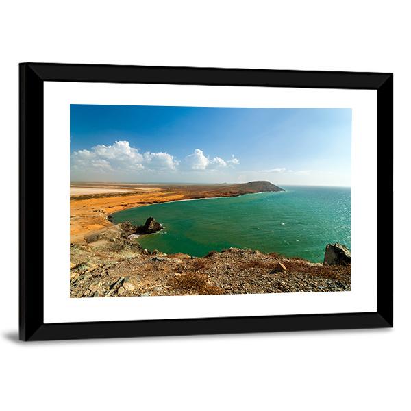 Coastline In La Guajira Canvas Wall Art-3 Horizontal-Gallery Wrap-25" x 16"-Tiaracle