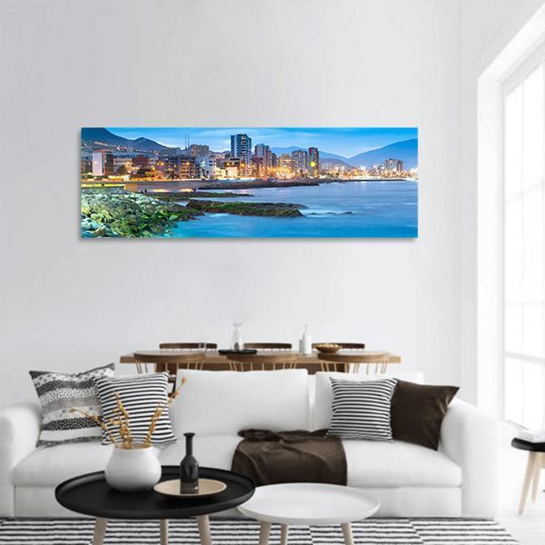 Coastline Of Antofagasta Panoramic Canvas Wall Art-1 Piece-36" x 12"-Tiaracle