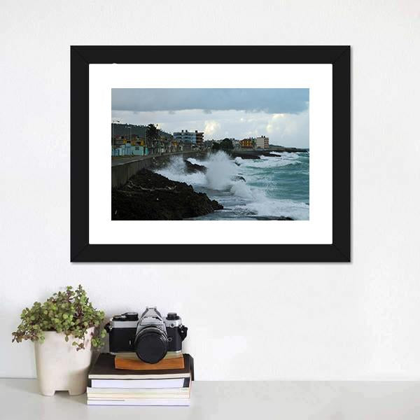 Coastline Of Baracoa Canvas Wall Art-3 Horizontal-Gallery Wrap-25" x 16"-Tiaracle