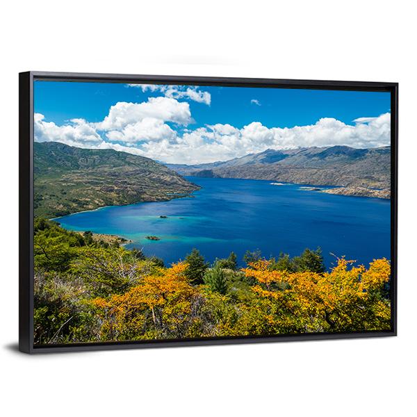 Cochrane Lake Chile Canvas Wall Art-5 Horizontal-Gallery Wrap-22" x 12"-Tiaracle