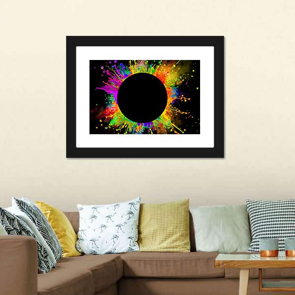 Color Splashes Canvas Wall Art-1 Piece-Framed Print-20" x 16"-Tiaracle