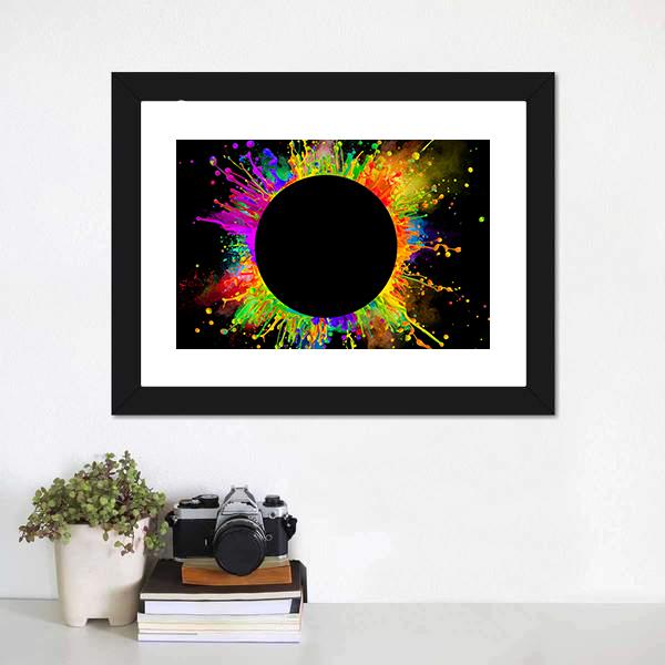 Color Splashes Vertical Canvas Wall Art-3 Vertical-Gallery Wrap-12" x 25"-Tiaracle