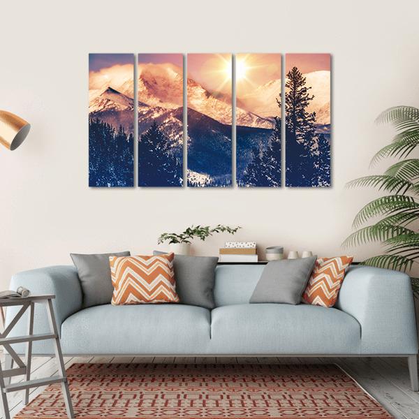 Colorado Mountains Canvas Wall Art-5 Horizontal-Gallery Wrap-22" x 12"-Tiaracle