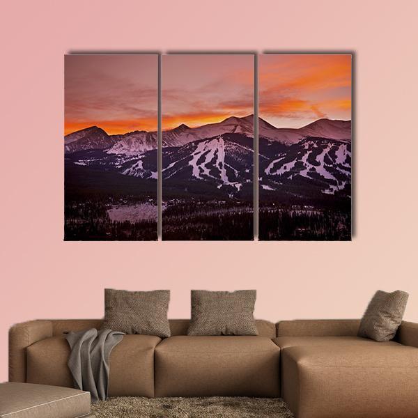 Colorado Mountains Landscape Canvas Wall Art-3 Horizontal-Gallery Wrap-37" x 24"-Tiaracle