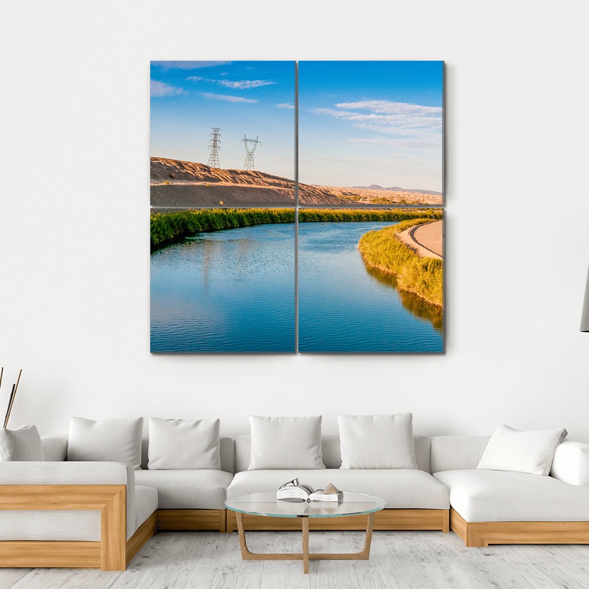 Colorado River Canvas Wall Art-4 Square-Gallery Wrap-17" x 17"-Tiaracle