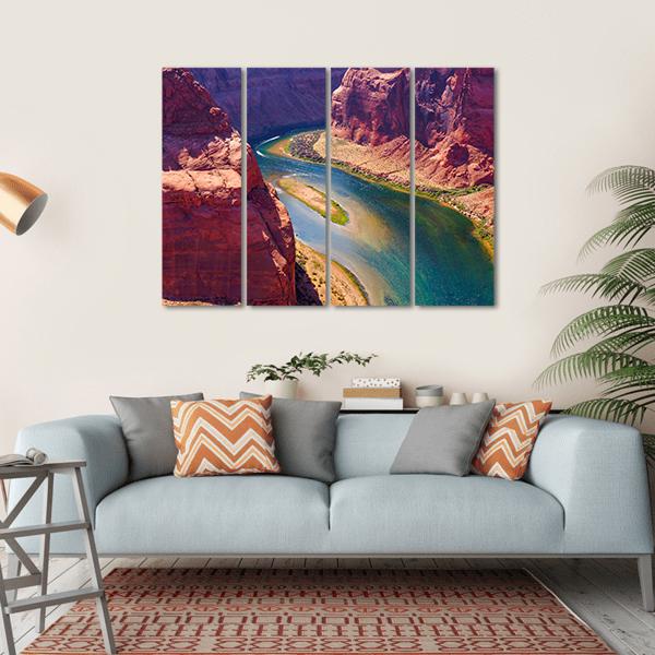 Colorado River Canvas Wall Art-4 Horizontal-Gallery Wrap-34" x 24"-Tiaracle