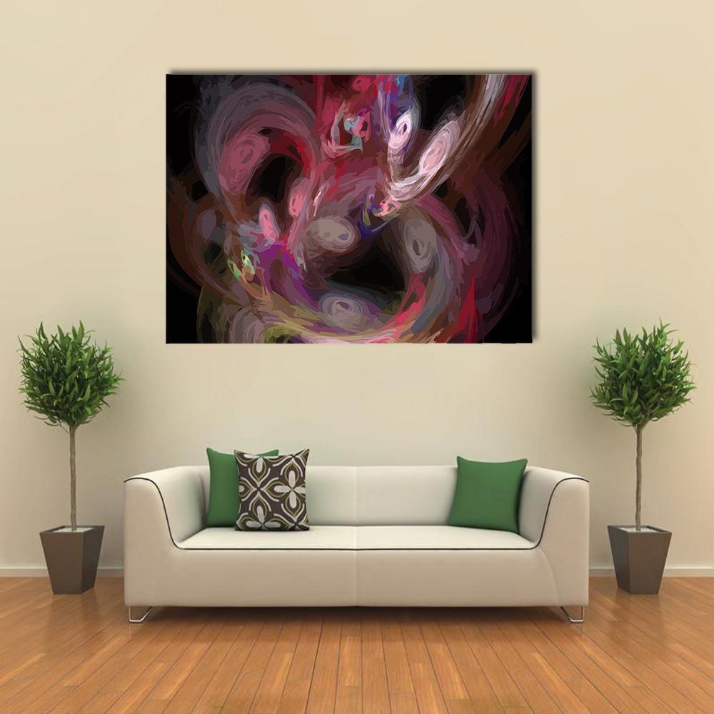 Colorful Digital Fractal Canvas Wall Art-1 Piece-Gallery Wrap-48" x 32"-Tiaracle