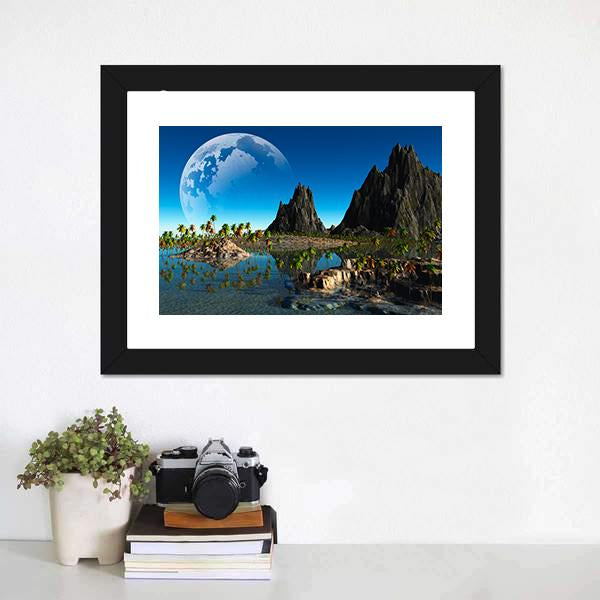 Fantasy Landscape Canvas Wall Art-3 Horizontal-Gallery Wrap-25" x 16"-Tiaracle
