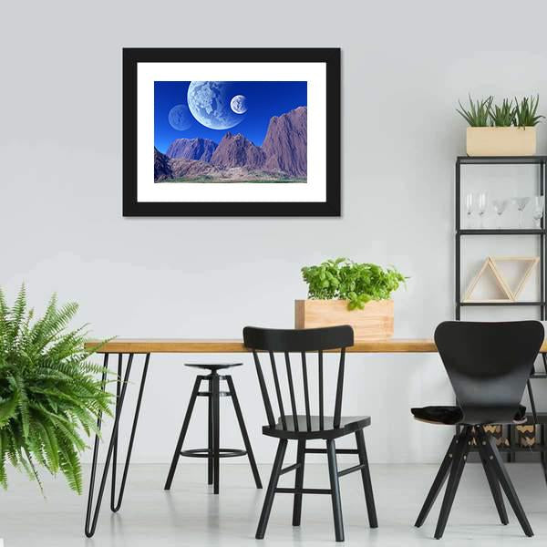 Colorful Fantasy Landscape Canvas Wall Art-3 Horizontal-Gallery Wrap-25" x 16"-Tiaracle