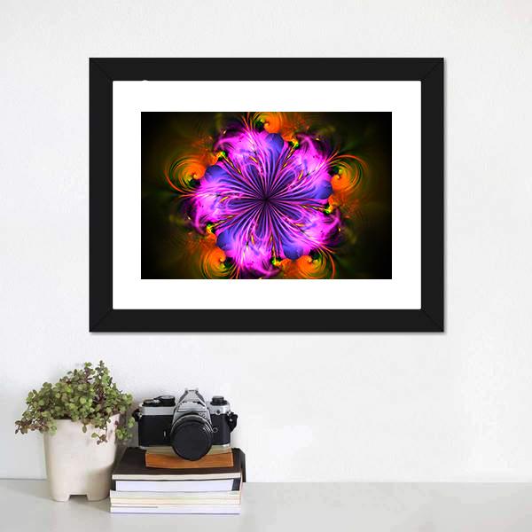 Colorful Fractal Artwork Canvas Wall Art-5 Horizontal-Gallery Wrap-22" x 12"-Tiaracle