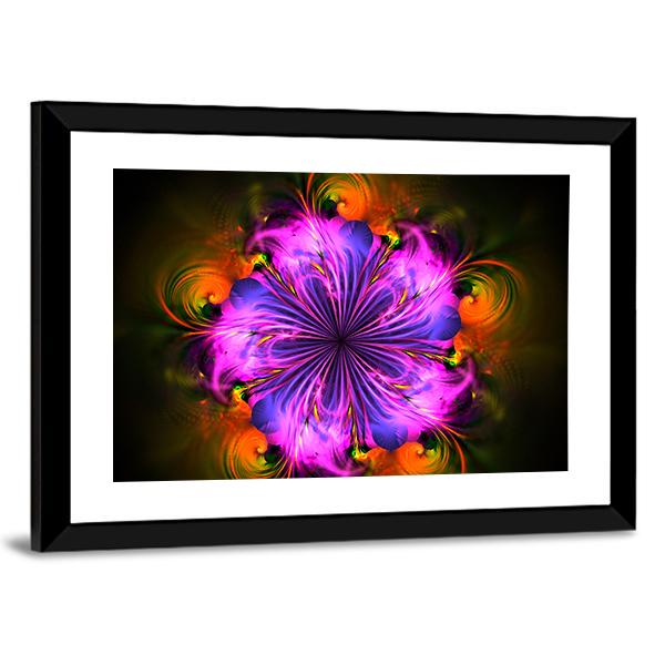 Colorful Fractal Artwork Canvas Wall Art-3 Horizontal-Gallery Wrap-25" x 16"-Tiaracle