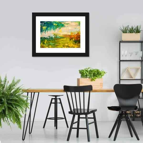 Colorful Hand Drawn Oil Painting Canvas Wall Art-3 Horizontal-Gallery Wrap-25" x 16"-Tiaracle