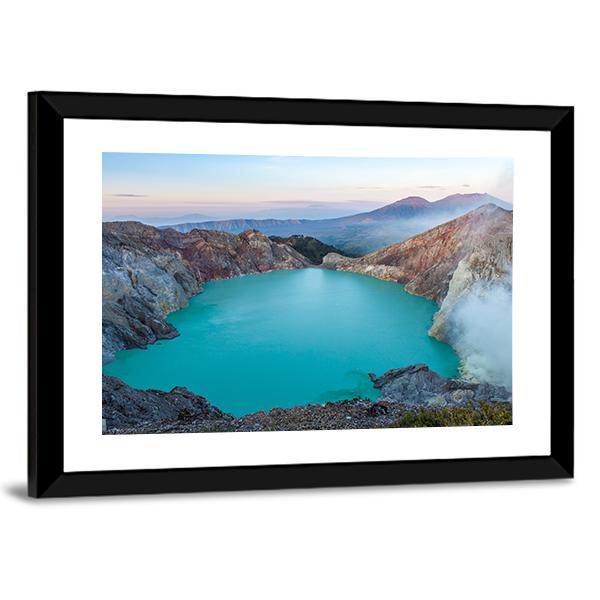 Colorful Ijen Volcano Canvas Wall Art-3 Horizontal-Gallery Wrap-25" x 16"-Tiaracle