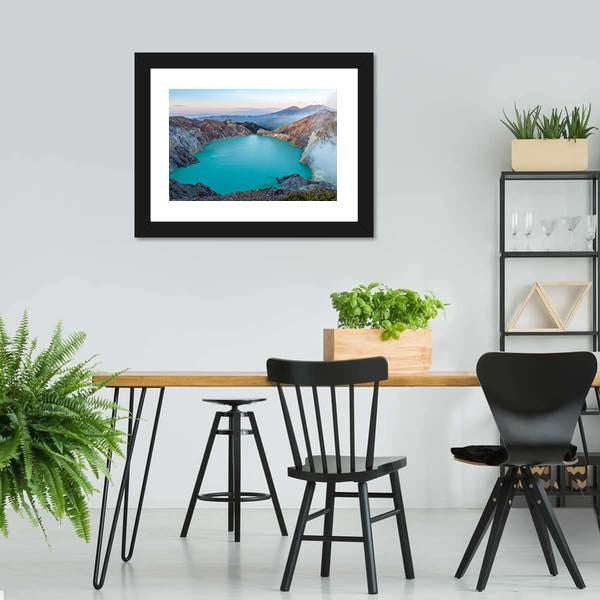 Colorful Ijen Volcano Canvas Wall Art-3 Horizontal-Gallery Wrap-25" x 16"-Tiaracle