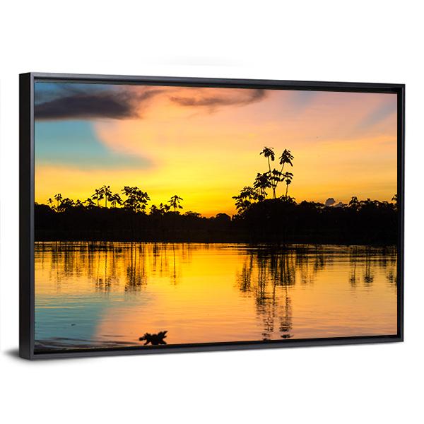 Amazon Rain Forest Peru Canvas Wall Art-3 Horizontal-Gallery Wrap-25" x 16"-Tiaracle